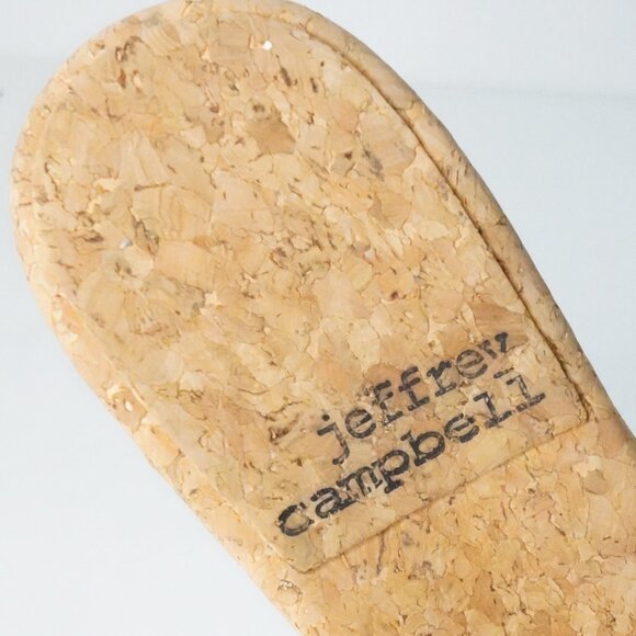 Jeffrey Campbell, Cork Platform Slides Sandals, Tan, Beige - Picture 6 of 6